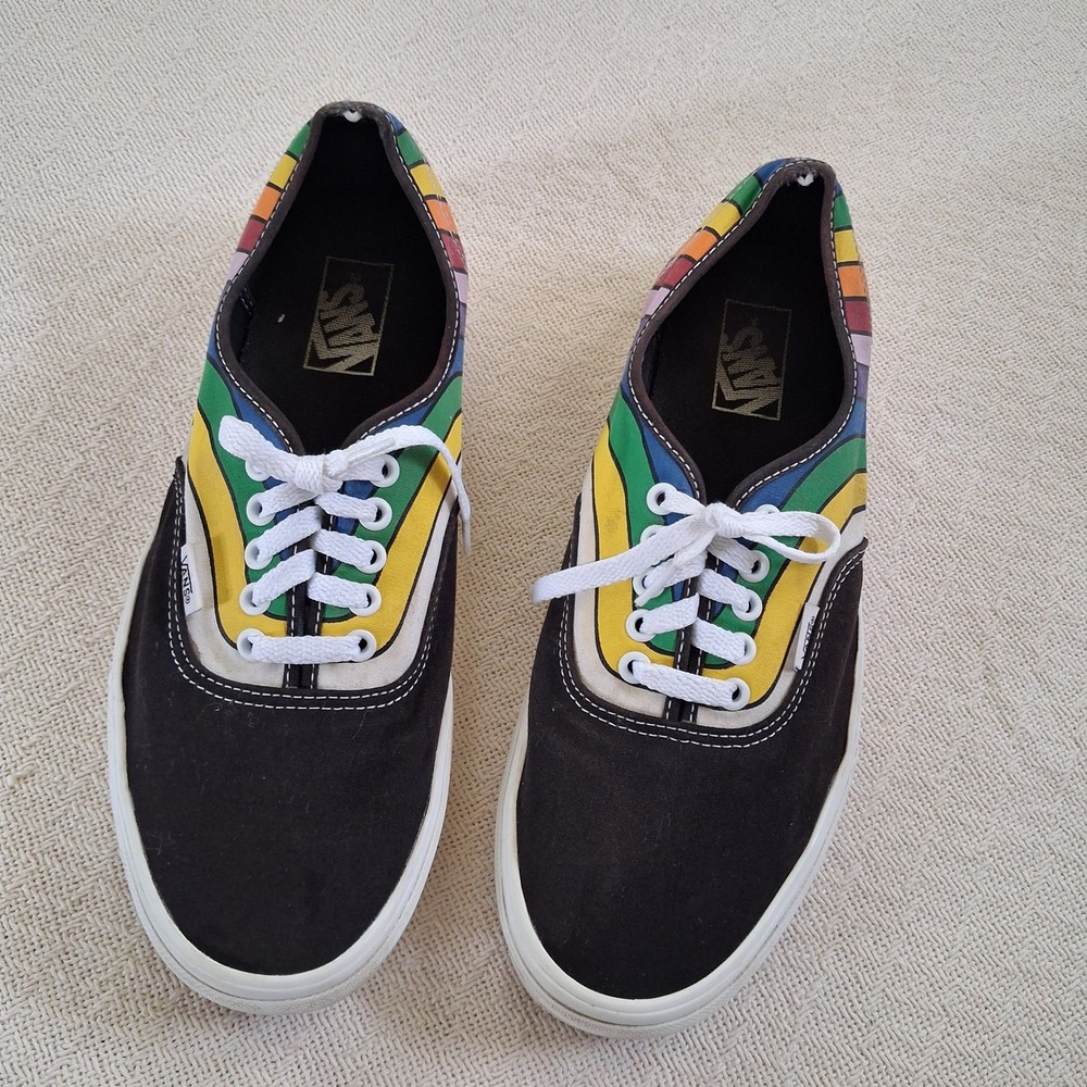 vans refract rainbow sneakers kidcore indie pop retro pride size 10.5 - Picture 2 of 9